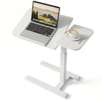 Viviendo Height-Adjustable Overbed Table with Tilting Top – White