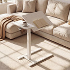 Viviendo Height-Adjustable Overbed Table with Tilting Top – White, view 2