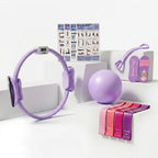 MaxU Pilates Ring Set with Counter and Timer – Purple, view 2