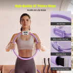 MaxU Pilates Ring Set with Counter and Timer – Purple, view 3