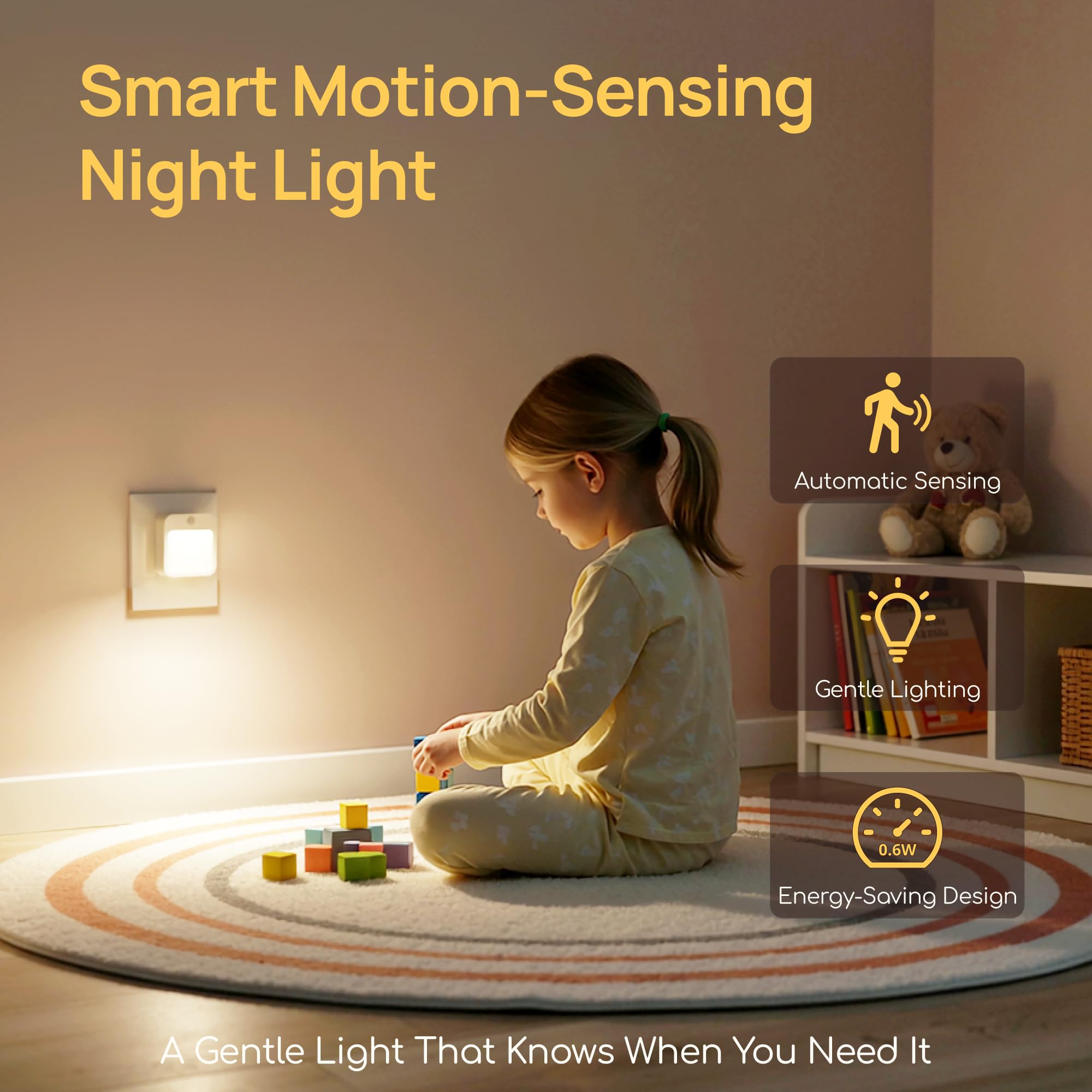 Viviendo Plug-In Motion Sensor Night Lights – 2 Pack, view 2
