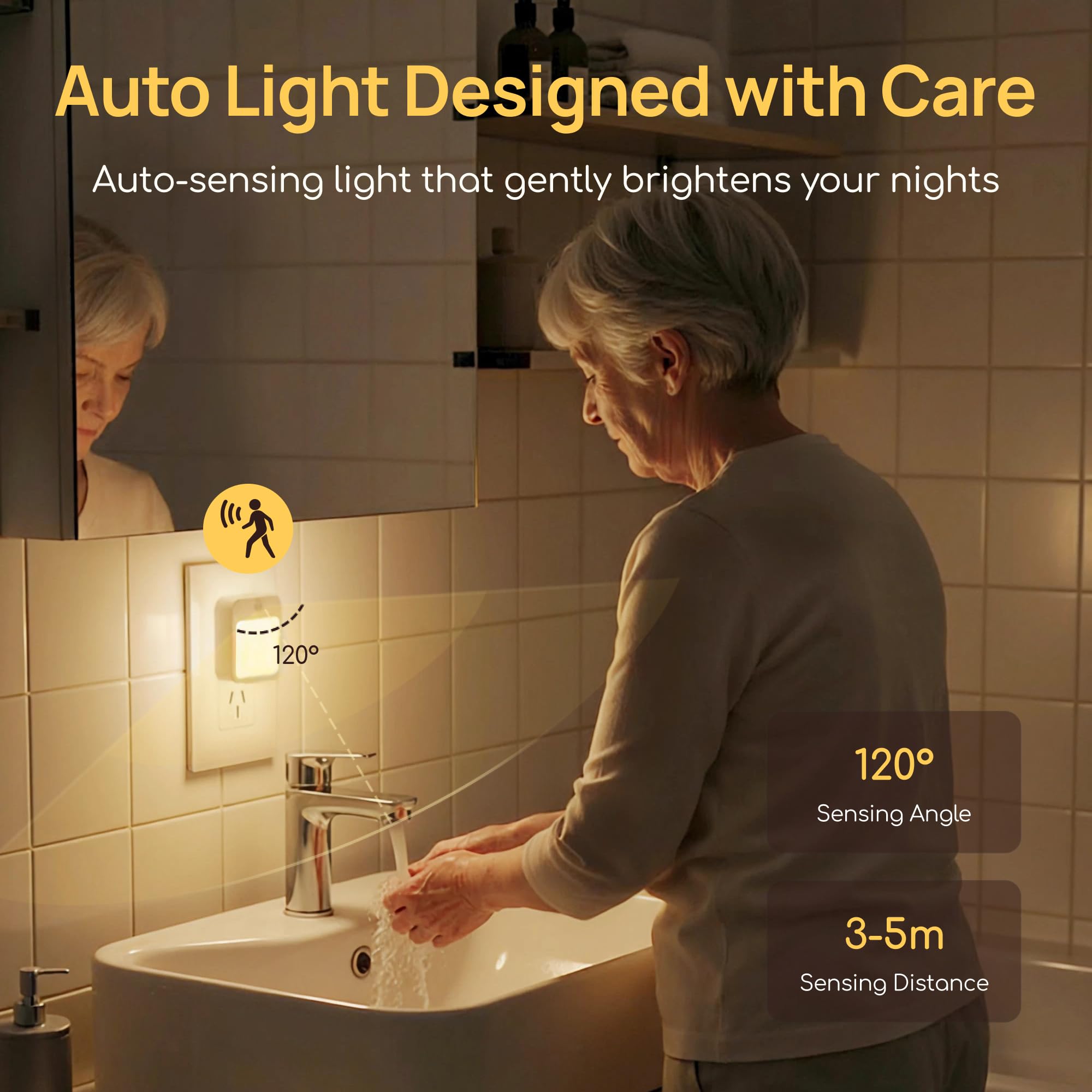 Viviendo Plug-In Motion Sensor Night Lights – 2 Pack, view 4