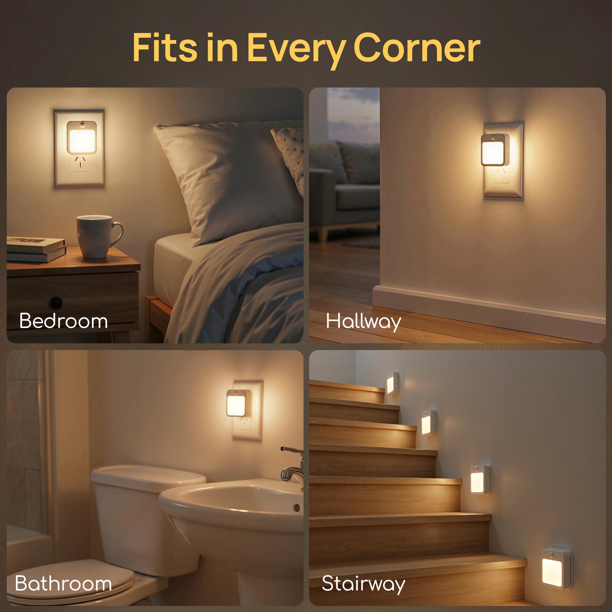 Viviendo Plug-In Motion Sensor Night Lights – 2 Pack, view 9