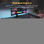 Viviendo RGB Gaming Desk – Black / 140 cm, view 2