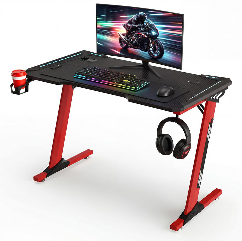 Viviendo RGB Gaming Desk – Red / 120 cm