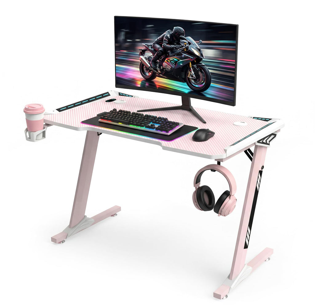 Viviendo RGB Gaming Desk – Pink / 120 cm