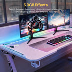 Viviendo RGB Gaming Desk – Pink / 120 cm, view 4