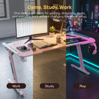 Viviendo RGB Gaming Desk – Pink / 120 cm, view 8
