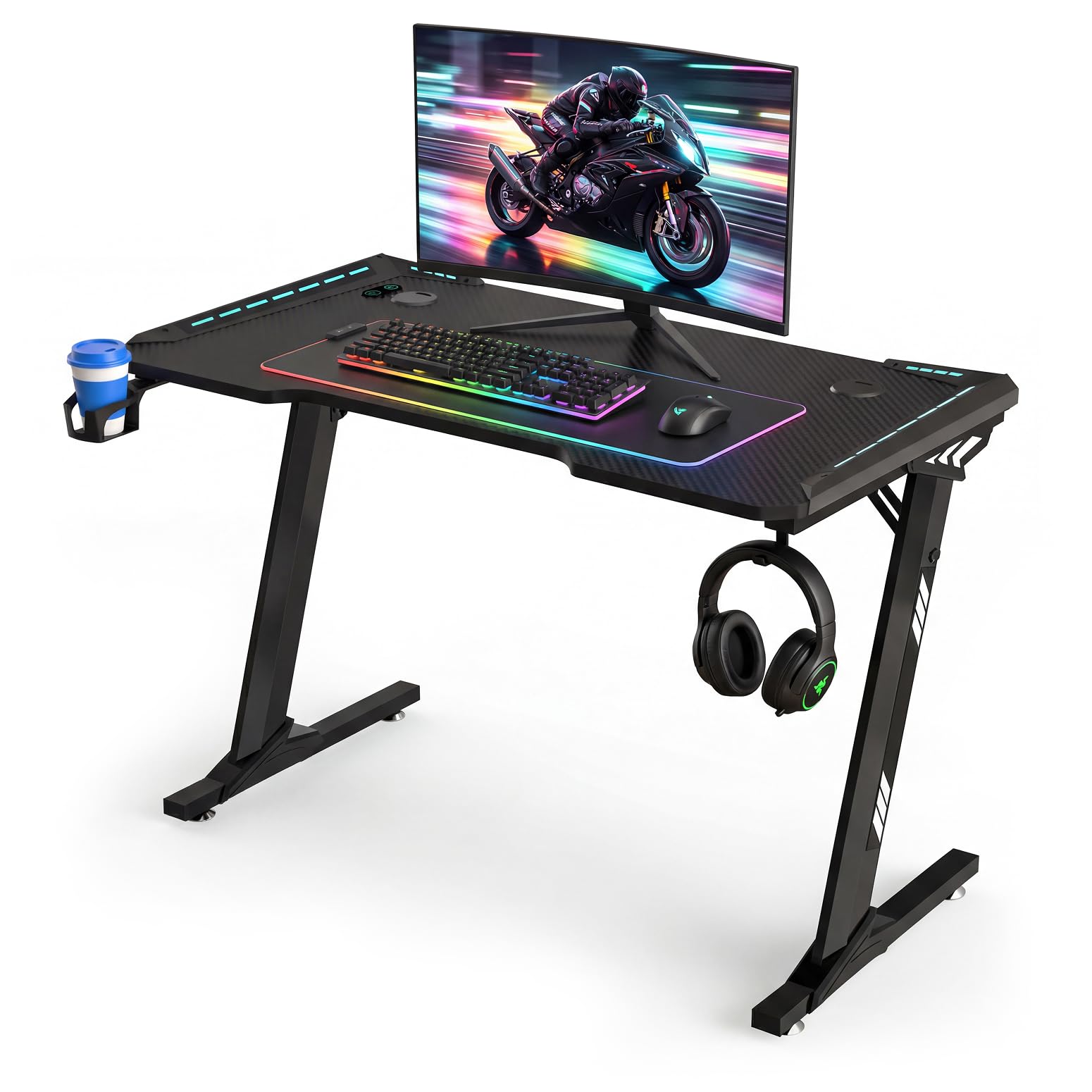 Viviendo RGB Gaming Desk – Black / 120 cm
