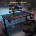 Viviendo RGB Gaming Desk – Black / 120 cm, view 2