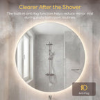 Viviendo Round LED Bathroom Mirror – 60 cm, view 2