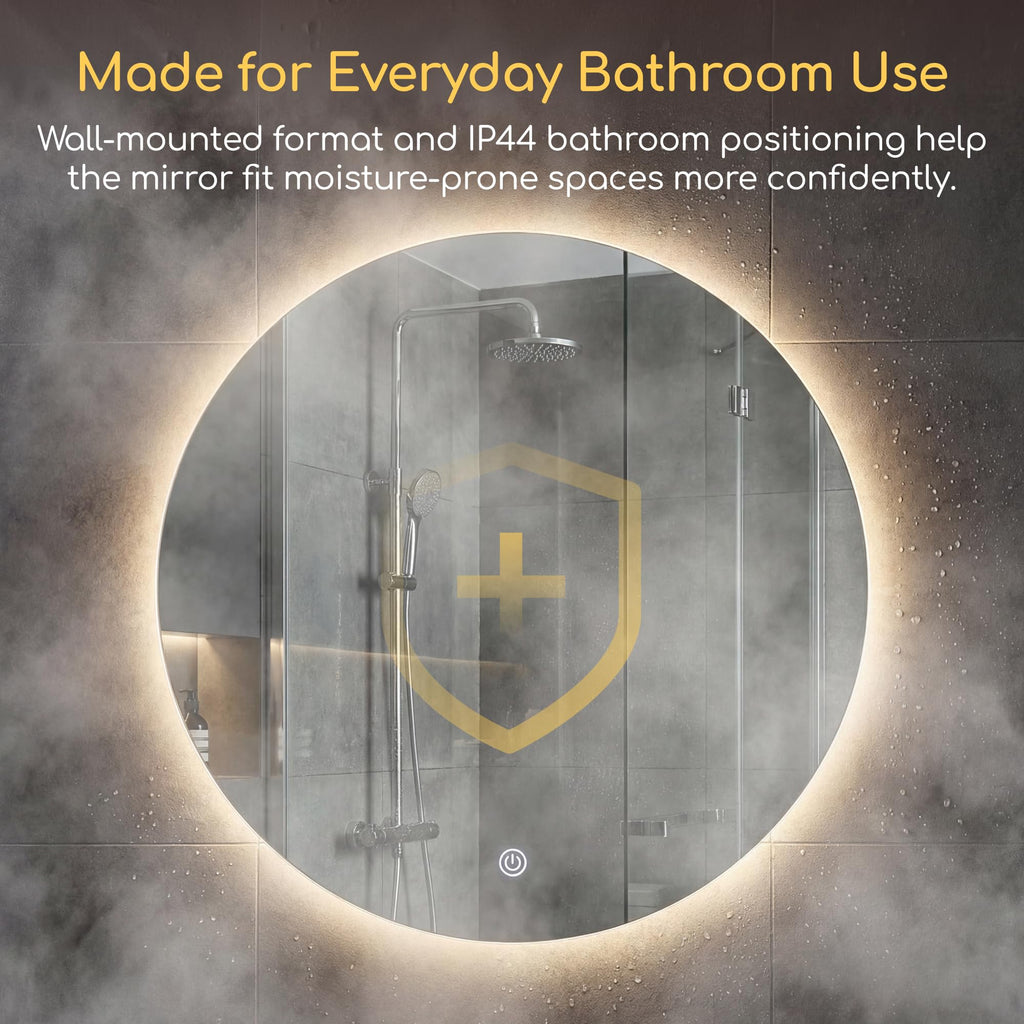 Viviendo Round LED Bathroom Mirror – 60 cm, view 7
