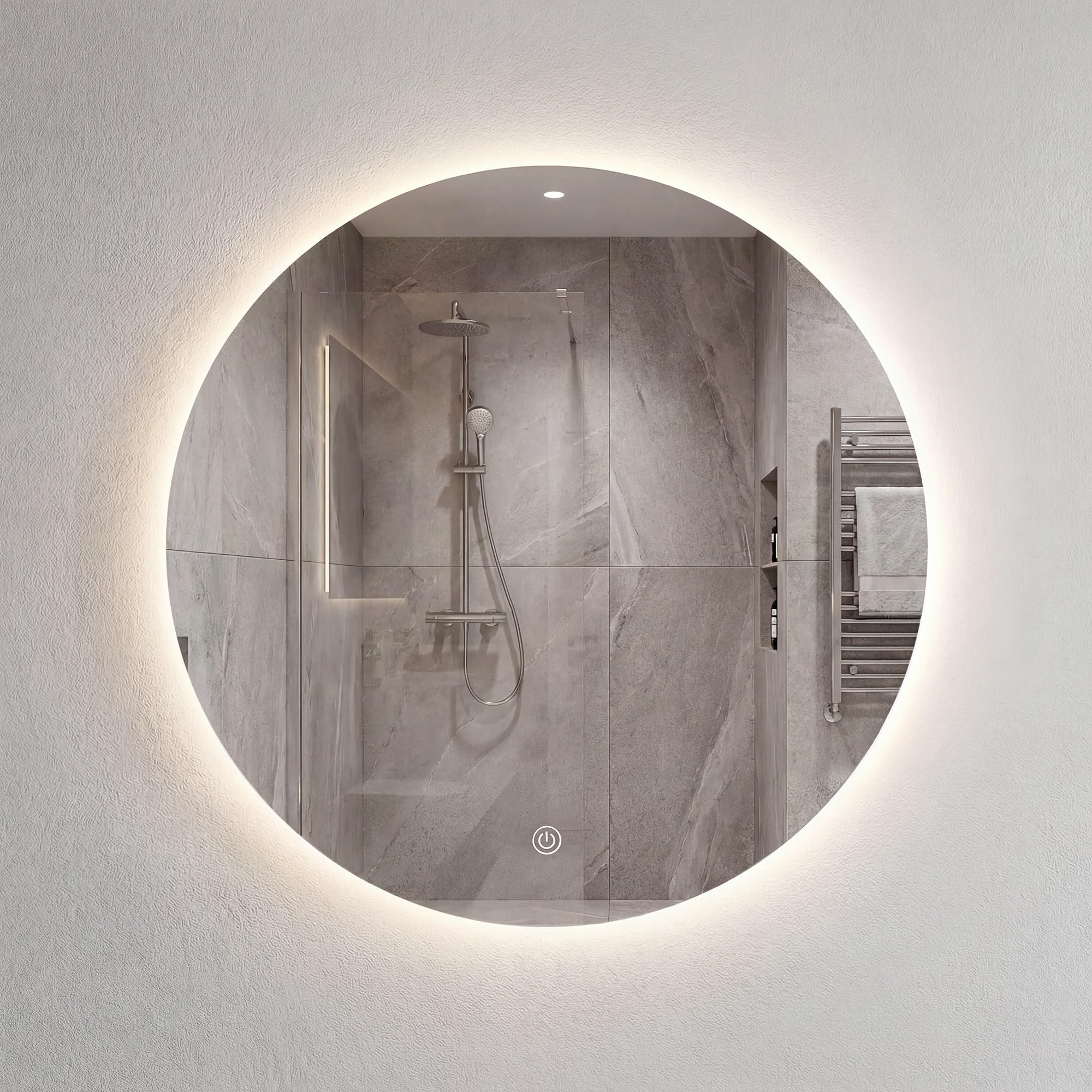 Viviendo Round LED Bathroom Mirror – 70 cm, view 2