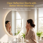 Viviendo Round LED Bathroom Mirror – 70 cm, view 5