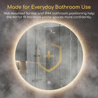 Viviendo Round LED Bathroom Mirror – 70 cm, view 7