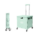 Viviendo 65 L Foldable Shopping Trolley with Swivel Wheels – Green