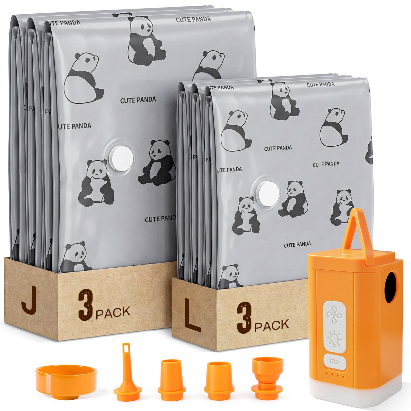 Viviendo Vacuum Storage Bags with Hand Pump – 6 Pack